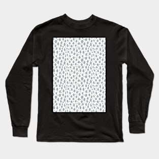 Grey Spot Dalmatian Pattern Long Sleeve T-Shirt